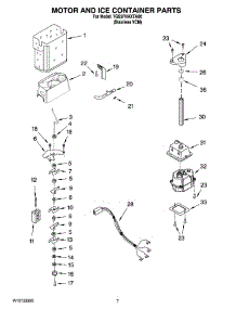 05 - Motor And Ice Container Parts parts for Whirlpool Refrigerator 7GS5FHAXTA00 from AppliancePartsPros.com