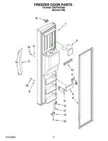 07 - Freezer Door Parts parts for Whirlpool Refrigerator 7GS5FHAXTA00 from AppliancePartsPros.com