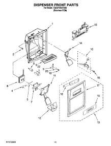 08 - Dispenser Front Parts parts for Whirlpool Refrigerator 7GS5FHAXTA00 from AppliancePartsPros.com