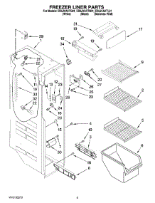 04 - Freezer Liner Parts parts for Whirlpool Refrigerator ED5JVAXTL01 from AppliancePartsPros.com