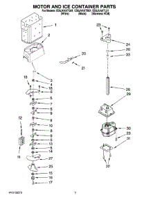 05 - Motor And Ice Container Parts parts for Whirlpool Refrigerator ED5JVAXTL01 from AppliancePartsPros.com