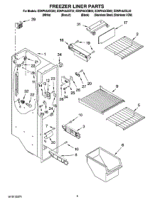 04 - Freezer Liner Parts parts for Whirlpool Refrigerator ED5PHAXST02 from AppliancePartsPros.com