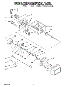 05 - Motor And Ice Container Parts parts for Whirlpool Refrigerator ED2VHEXTL01 from AppliancePartsPros.com