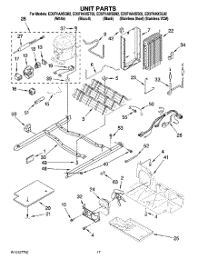 11 - Unit Parts parts for Whirlpool Refrigerator ED5FHAXST02 from AppliancePartsPros.com