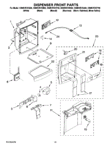08 - Dispenser Front Parts parts for Whirlpool Refrigerator GS6NVEXSA00 from AppliancePartsPros.com