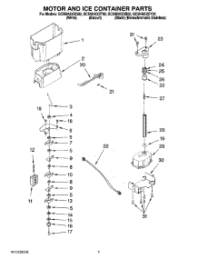 05 - Motor And Ice Container Parts parts for Whirlpool Refrigerator GC5NHAXST02 from AppliancePartsPros.com