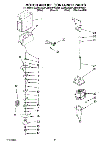 05 - Motor And Ice Container Parts parts for Whirlpool Refrigerator ED2FHAXSQ04 from AppliancePartsPros.com