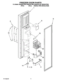 07 - Freezer Door Parts parts for Whirlpool Refrigerator GS5SHAXTB00 from AppliancePartsPros.com