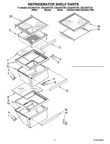 03 - Refrigerator Shelf Parts parts for Whirlpool Refrigerator ED5JHAXTL01 from AppliancePartsPros.com
