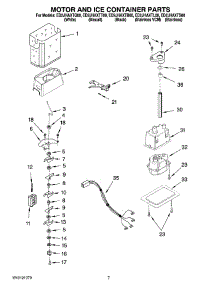 05 - Motor And Ice Container Parts parts for Whirlpool Refrigerator ED2JHAXTT00 from AppliancePartsPros.com