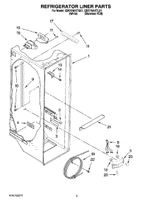 02 - Refrigerator Liner Parts parts for Whirlpool Refrigerator GD5YHAXTL01 from AppliancePartsPros.com