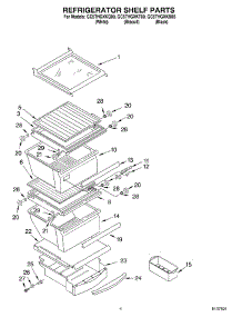 03 - Refrigerator Shelf Parts parts for Whirlpool Refrigerator GC5THGXKB00 from AppliancePartsPros.com