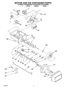 05 - Motor And Ice Container Parts parts for Whirlpool Refrigerator GC5THGXKT00 from AppliancePartsPros.com