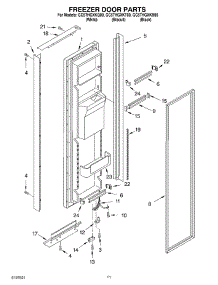 07 - Freezer Door Parts parts for Whirlpool Refrigerator GC5THGXKT00 from AppliancePartsPros.com