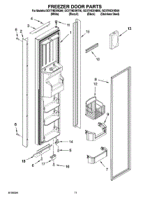 07 - Freezer Door Parts parts for Whirlpool Refrigerator GC5THEXNT00 from AppliancePartsPros.com