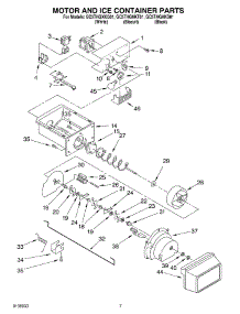 05 - Motor And Ice Container Parts parts for Whirlpool Refrigerator GC5THGXKQ01 from AppliancePartsPros.com