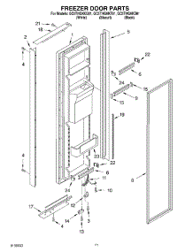 07 - Freezer Door Parts parts for Whirlpool Refrigerator GC5THGXKQ01 from AppliancePartsPros.com