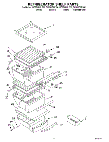 03 - Refrigerator Shelf parts for Whirlpool Refrigerator GC5SHGXLS00 from AppliancePartsPros.com