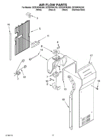 10 - Air Flow parts for Whirlpool Refrigerator GC5SHGXLQ00 from AppliancePartsPros.com
