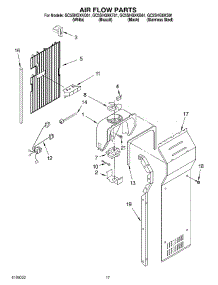 10 - Air Flow parts for Whirlpool Refrigerator GC5SHGXKT01 from AppliancePartsPros.com