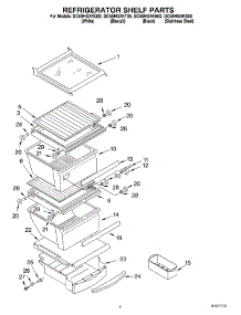 03 - Refrigerator Shelf Parts parts for Whirlpool Refrigerator GC5SHGXKB00 from AppliancePartsPros.com