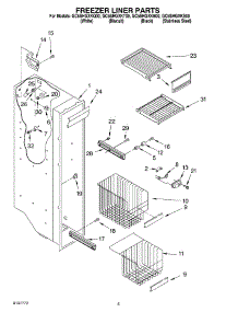 04 - Freezer Liner Parts parts for Whirlpool Refrigerator GC5SHGXKB00 from AppliancePartsPros.com