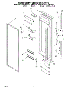 06 - Refrigerator Door Parts parts for Whirlpool Refrigerator GC5SHGXKB00 from AppliancePartsPros.com