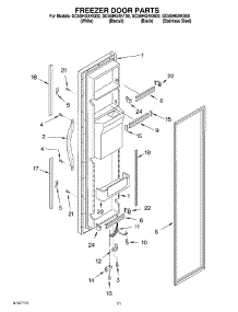 07 - Freezer Door Parts parts for Whirlpool Refrigerator GC5SHGXKQ00 from AppliancePartsPros.com