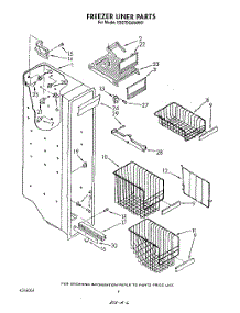 05 - Freezer Liner parts for Whirlpool Refrigerator ED27DQXWN01 from AppliancePartsPros.com