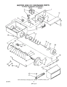 06 - Motor And Ice Container parts for Whirlpool Refrigerator ED27DQXWN12 from AppliancePartsPros.com
