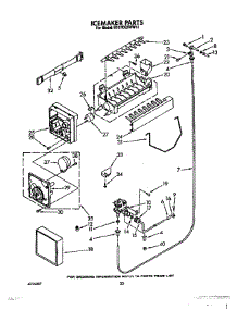 13 - Icemaker, Lit / Optional parts for Whirlpool Refrigerator ED27DQXWN10 from AppliancePartsPros.com
