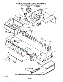 Motor And Ice Container parts for Whirlpool Refrigerator ED27DQZWN11 from AppliancePartsPros.com