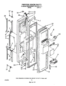 Freezer Door parts for Whirlpool Refrigerator ED27DQZWN11 from AppliancePartsPros.com
