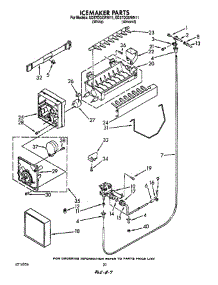 Icemaker parts for Whirlpool Refrigerator ED27DQZWN11 from AppliancePartsPros.com