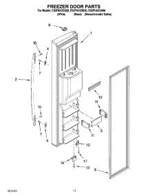 07 - Freezer Door Parts parts for Whirlpool Refrigerator ES5FHAXSQ00 from AppliancePartsPros.com
