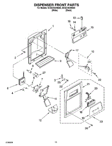 08 - Dispenser Front Parts parts for Whirlpool Refrigerator GC5CHAXNQ00 from AppliancePartsPros.com