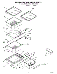 03 - Refrigerator Shelf Parts parts for Whirlpool Refrigerator GC5CHAXNB00 from AppliancePartsPros.com