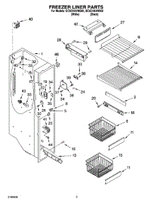 04 - Freezer Liner Parts parts for Whirlpool Refrigerator GC5CHAXNB00 from AppliancePartsPros.com