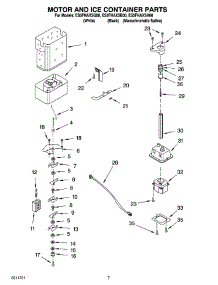05 - Motor And Ice Container Parts parts for Whirlpool Refrigerator ES5FHAXSA00 from AppliancePartsPros.com