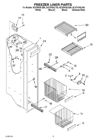 04 - Freezer Liner parts for Whirlpool Refrigerator GC5THGXLQ00 from AppliancePartsPros.com