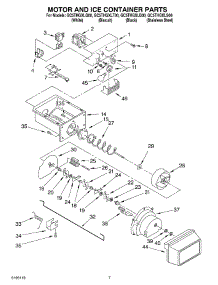 05 - Motor And Ice Container parts for Whirlpool Refrigerator GC5THGXLQ00 from AppliancePartsPros.com