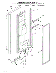 07 - Freezer Door parts for Whirlpool Refrigerator GC5THGXLQ00 from AppliancePartsPros.com