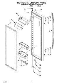 06 - Refrigerator Door Parts parts for Whirlpool Refrigerator GC5CHAXNB00 from AppliancePartsPros.com