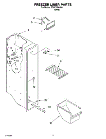 03 - Freezer Liner parts for Whirlpool Refrigerator ED0GTQXKQ01 from AppliancePartsPros.com