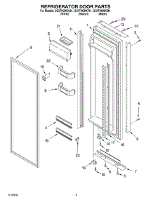 06 - Refrigerator Door Parts parts for Whirlpool Refrigerator GC5THGXKT01 from AppliancePartsPros.com