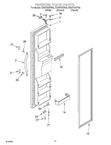 07 - Freezer Door parts for Whirlpool Refrigerator ED20TQXFN05 from AppliancePartsPros.com