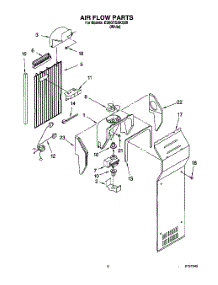 04 - Air Flow parts for Whirlpool Refrigerator ED0GTQXKQ00 from AppliancePartsPros.com