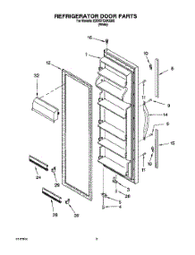 06 - Refrigerator Door parts for Whirlpool Refrigerator ED0GTQXKQ00 from AppliancePartsPros.com