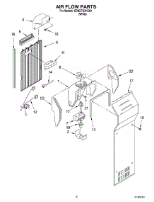 04 - Air Flow parts for Whirlpool Refrigerator ED0GTQXKQ01 from AppliancePartsPros.com