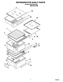 03 - Refrigerator Shelf Parts parts for Whirlpool Refrigerator GD5YHAXNL02 from AppliancePartsPros.com